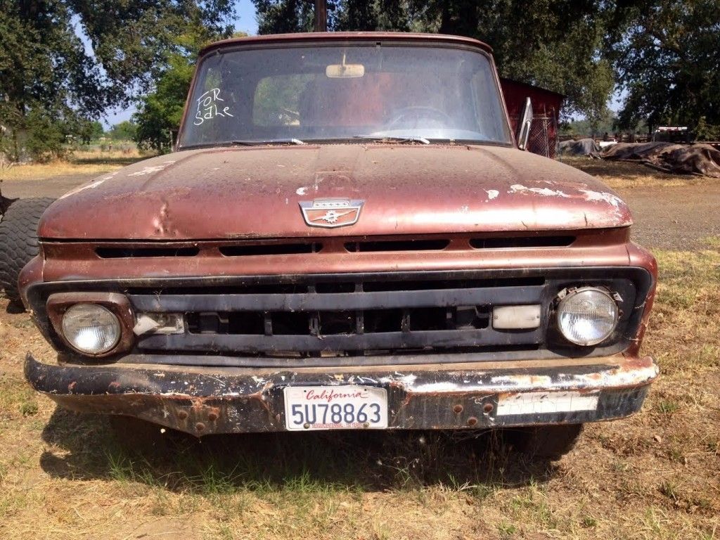 1961 Ford Short Bed Unibody Pickup Truck F 100