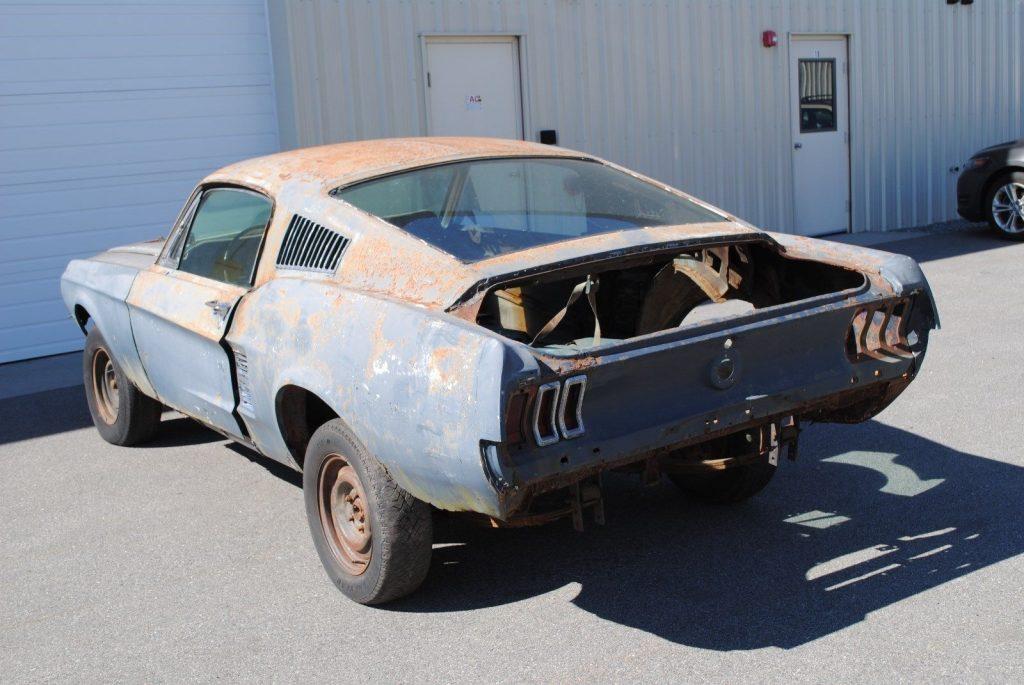 Project 1967 Ford Mustang missing engine and trans