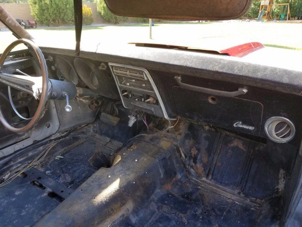 Missing interior 1968 Chevrolet Camaro SS project