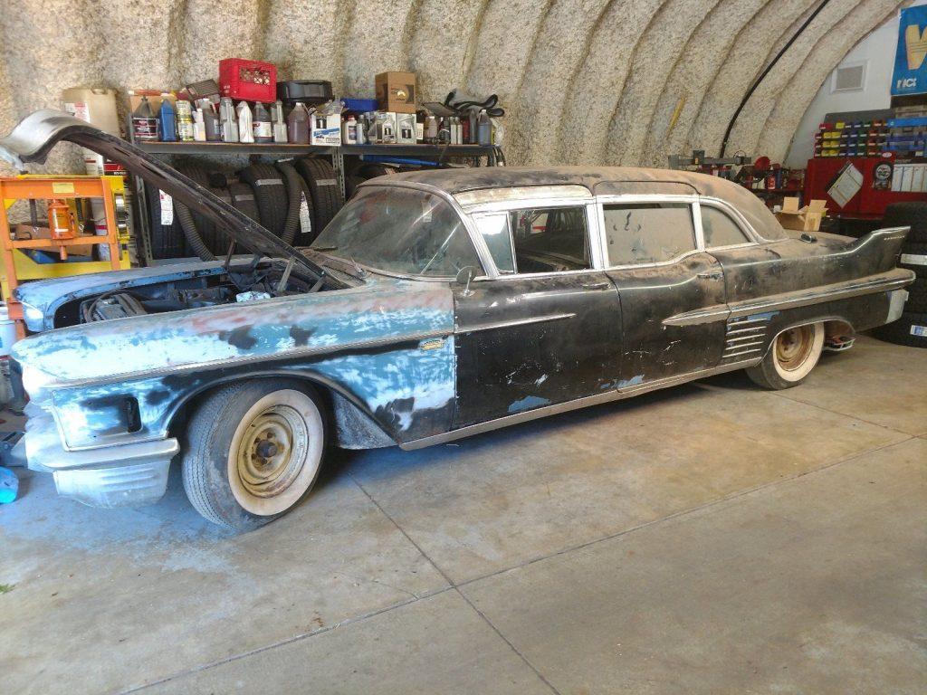 no rust 1958 Cadillac Fleetwood limousine project