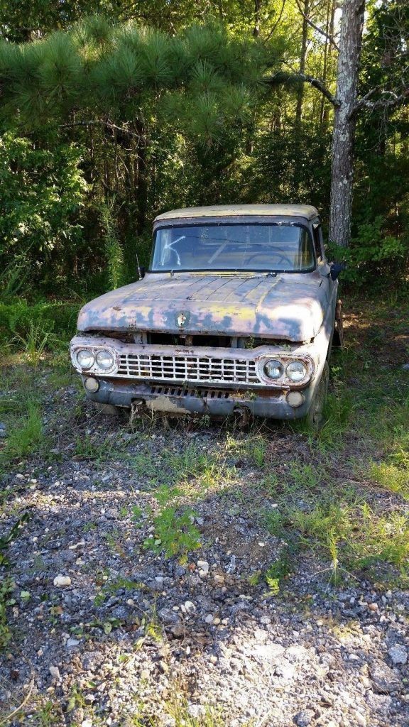 solid 1958 Ford F 100 Stepside pickup project