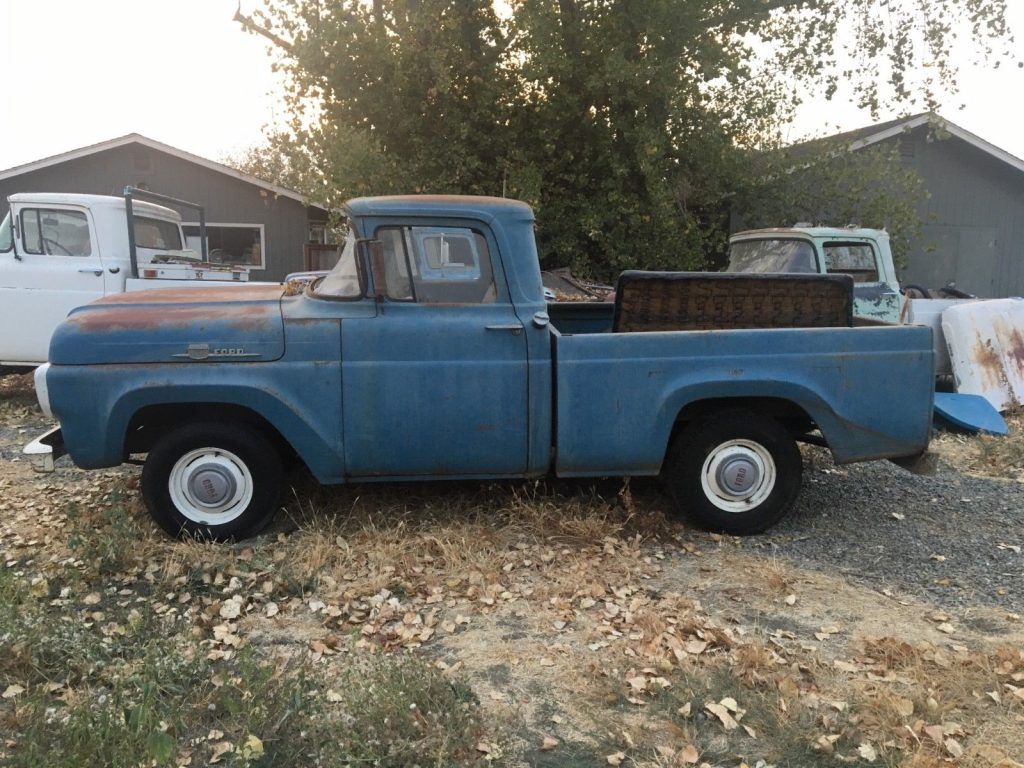 vintage 1959 Ford F 100 shortbed project