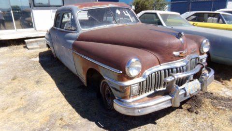 surface rust 1949 Desoto Custom CLUB Coupe project for sale