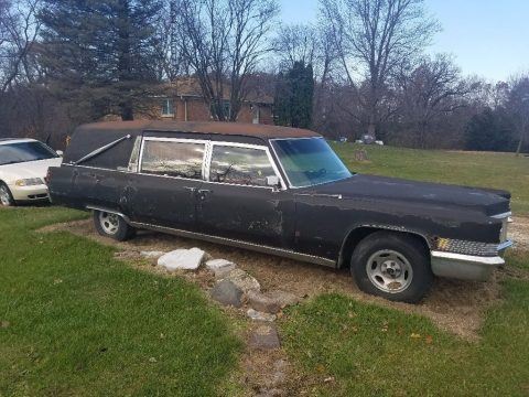 needs work 1970 Cadillac DeVille hearse project for sale