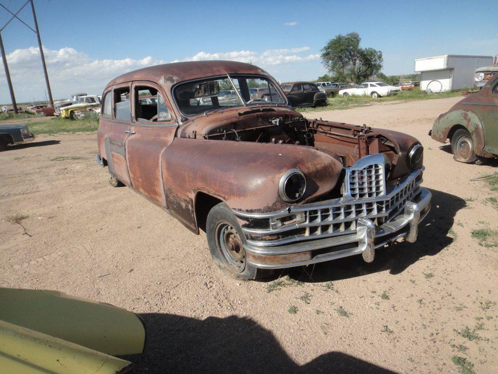 cracked engine block 1948 Packard 200 Henney hearse project