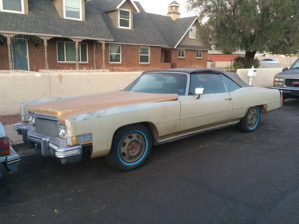 needs some work 1974 Cadillac Eldorado convertible project