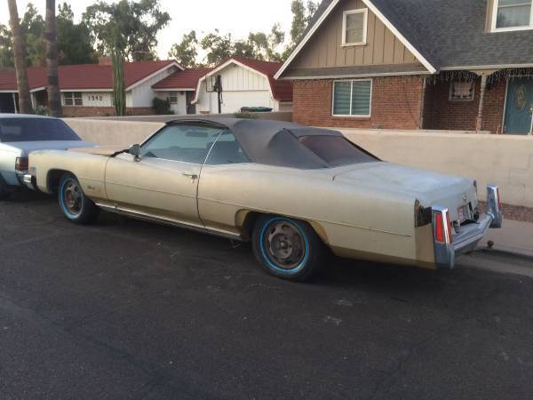 needs some work 1974 Cadillac Eldorado convertible project