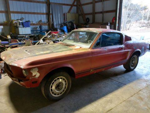solid 1968 Ford Mustang GT project for sale