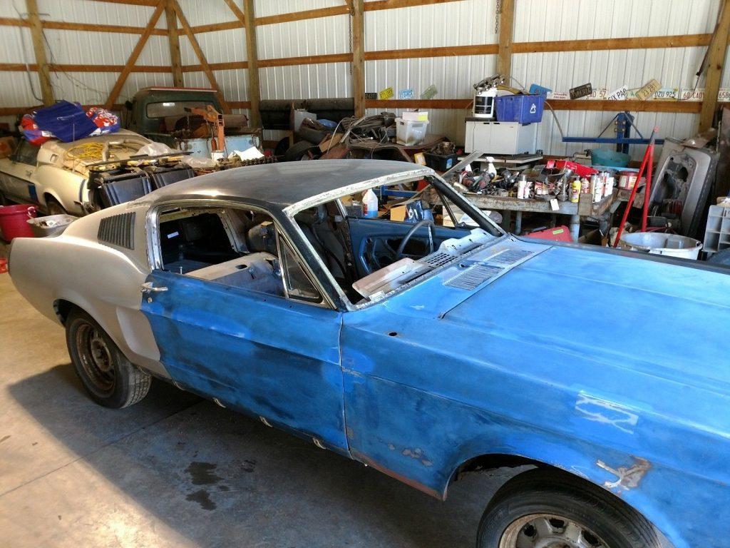 complete welding 1968 Ford Mustang Fastback project