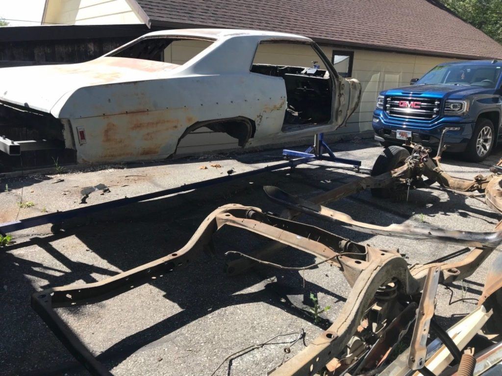 ready for sandblasting 1969 Chevrolet Impala project