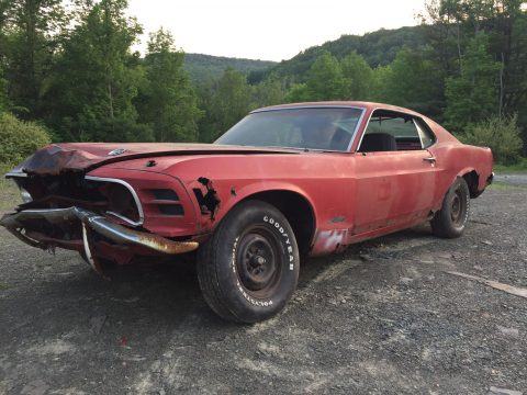 stored inside 1970 Ford Mustang Mach 1 project for sale