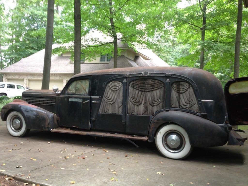 rare 1938 Lasalle Miller Art Carved Hearse project