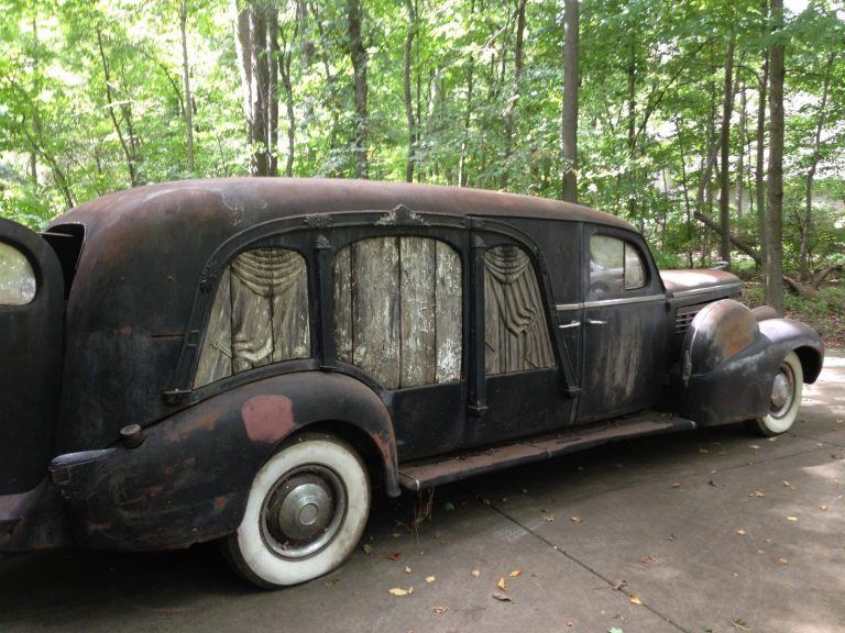 rare 1938 Lasalle Miller Art Carved Hearse project for sale