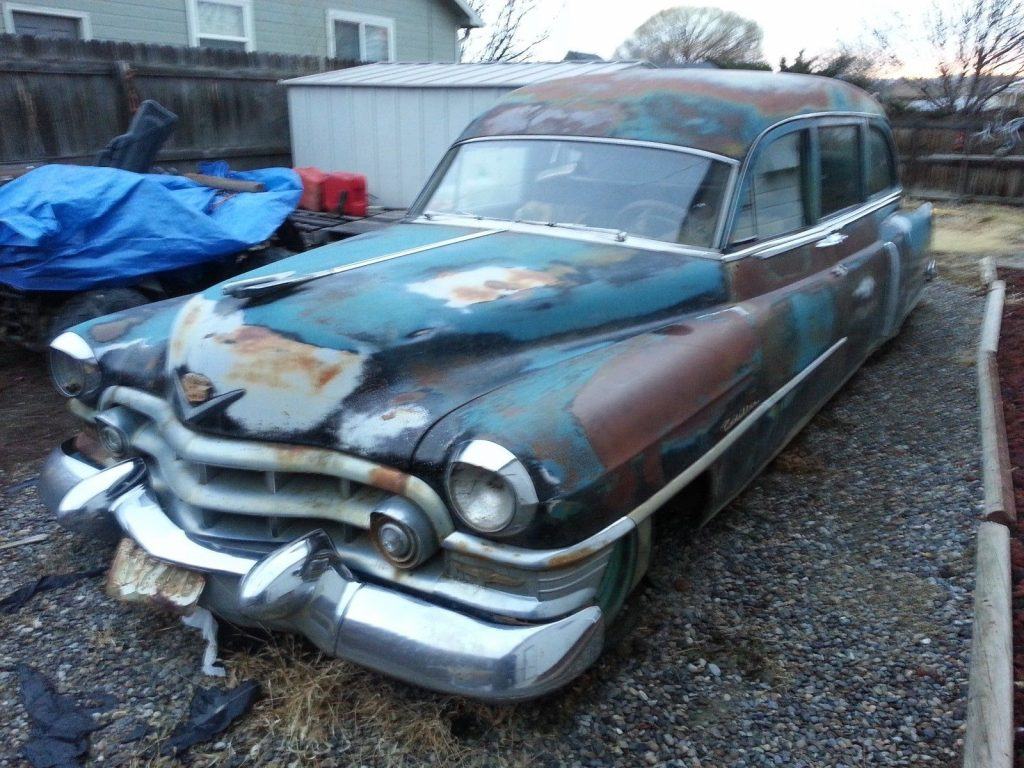 solid 1952 Cadillac Miller Meteor Hearse project