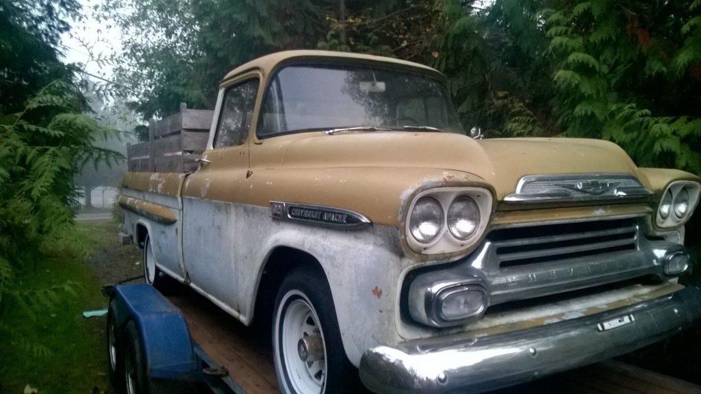 easy restoration 1959 Chevrolet Pickup project