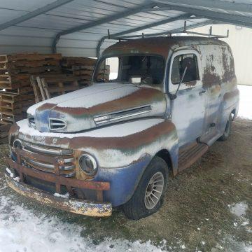 Mercury engine 1948 Ford F1 panel truck project for sale