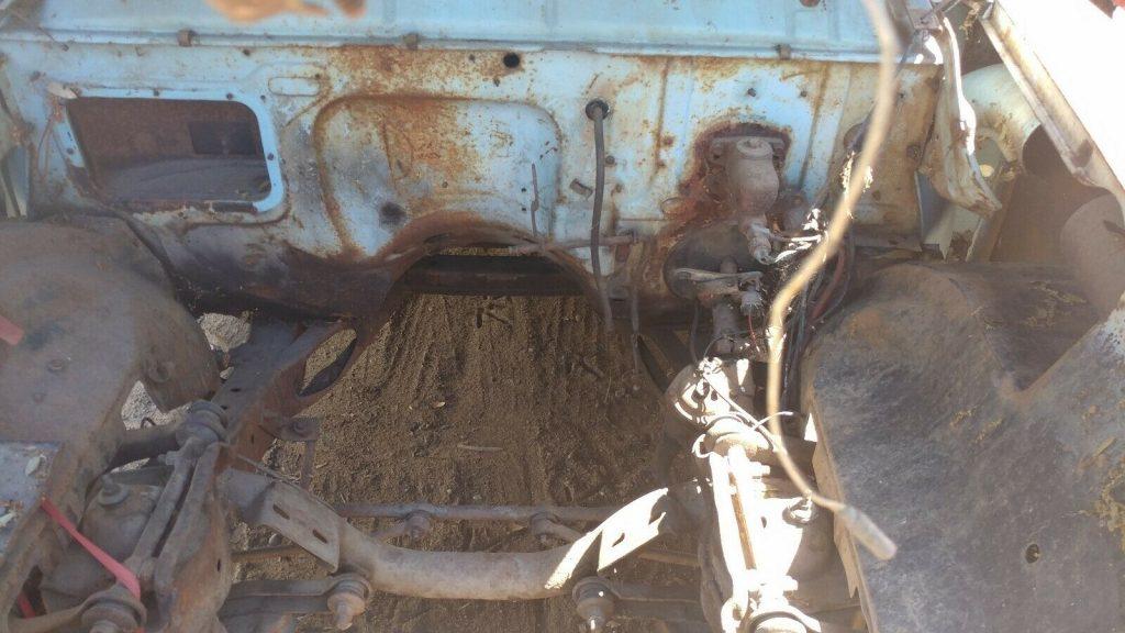 surface rust 1956 Ford Sedan Delivery project
