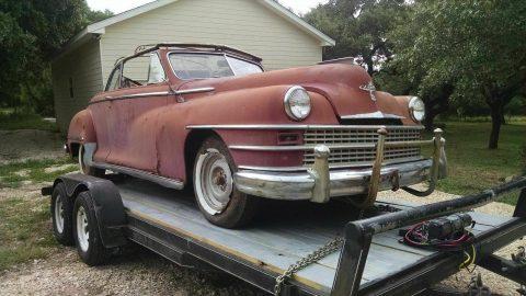 solid 1948 Chrysler Windsor Convertible project for sale