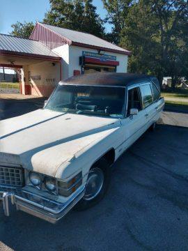 needs TLC 1974 Cadillac Commercial Chassis hearse project for sale