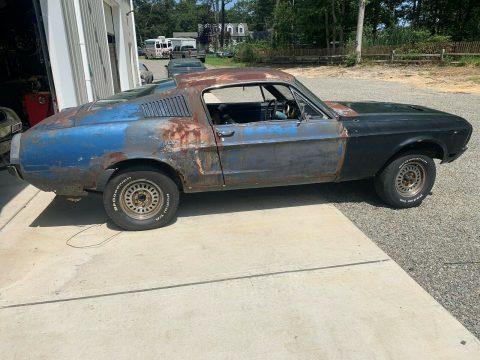 4 Speed 1968 Mustang Fastback 289 V8 project for sale