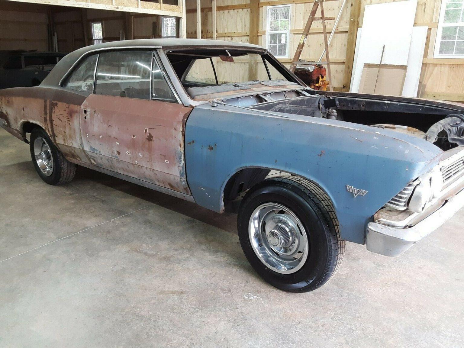 solid 1966 Chevrolet Chevelle Malibu Project for sale