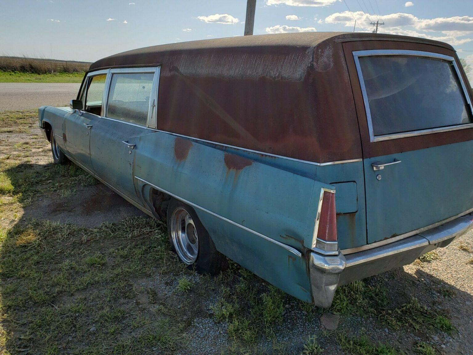 complete 1969 Cadillac Hearse project for sale