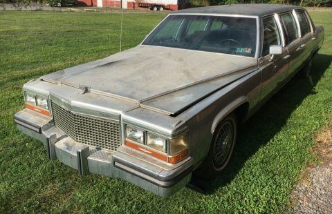 needs work 1987 Cadillac Brougham limousine project for sale
