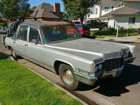 needs work 1969 Cadillac Commercial Chassis hearse project for sale