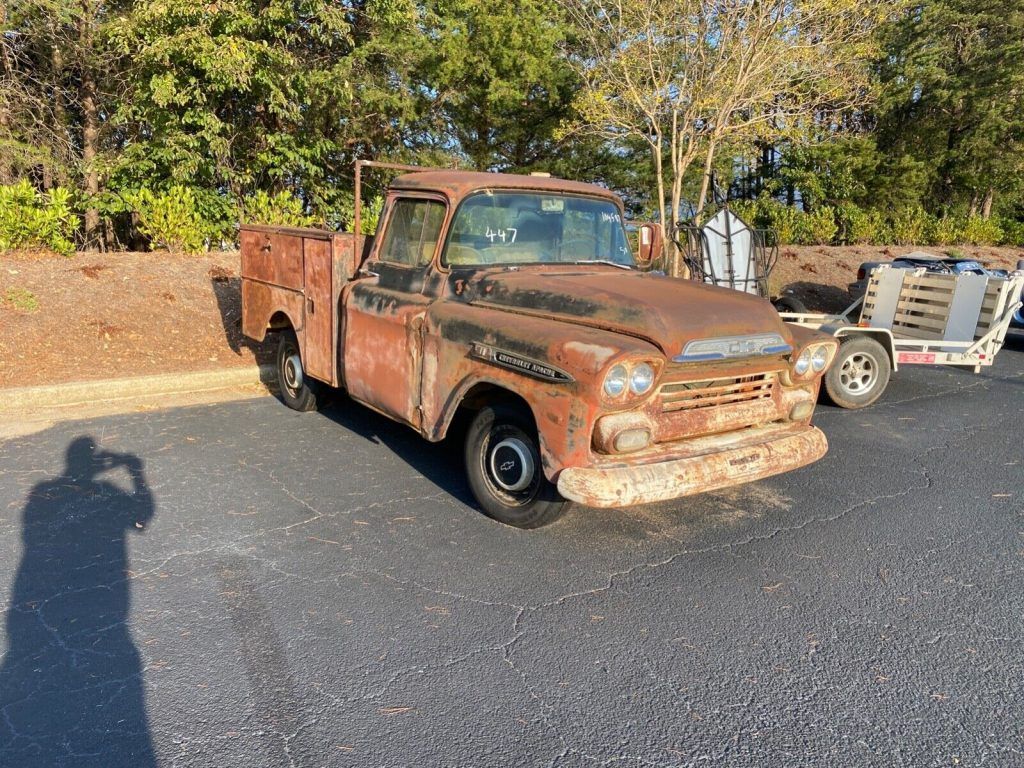 1958 Chevy pick up with utility bed