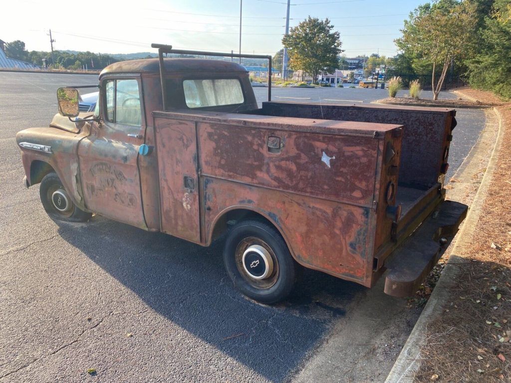 1958 Chevy pick up with utility bed