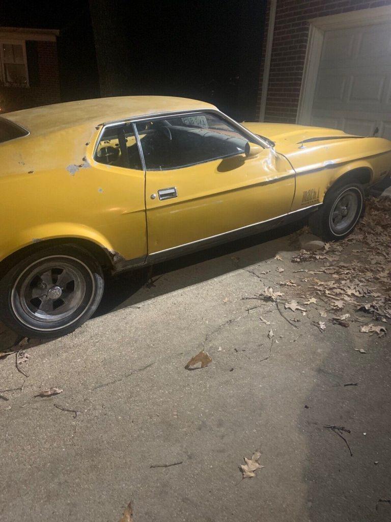 1971 Ford Mustang Mach 1 Coupe Yellow Fastback