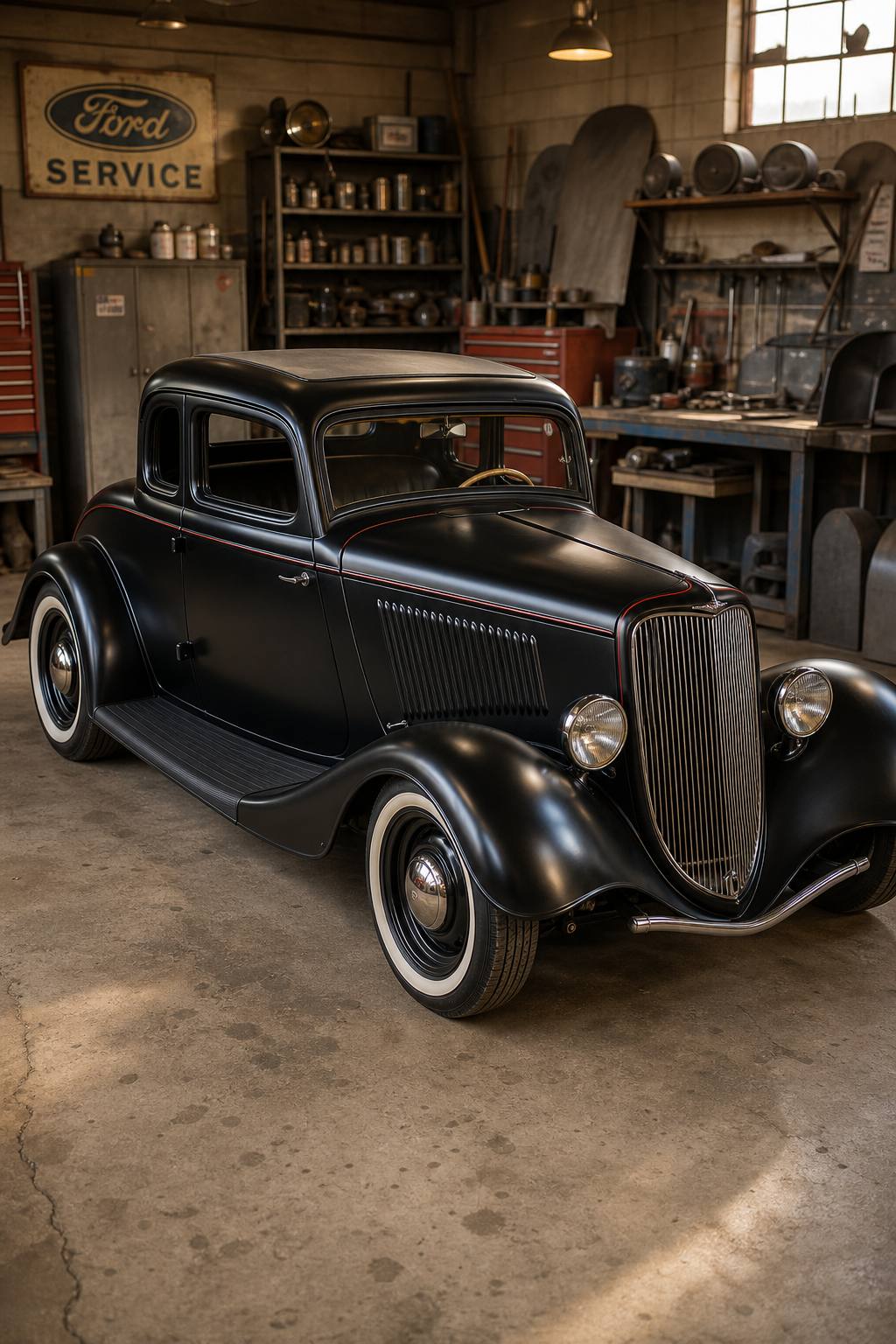 1934 Ford 5 Window Coupe AI restoration vision