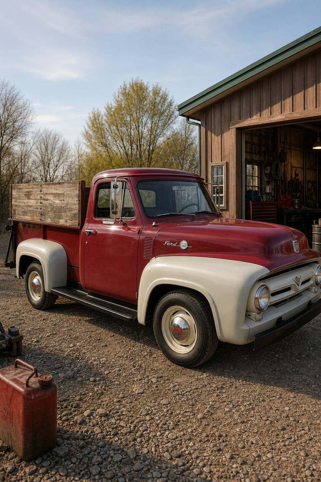 1955 Ford F250 Custom cab AI restoration vision