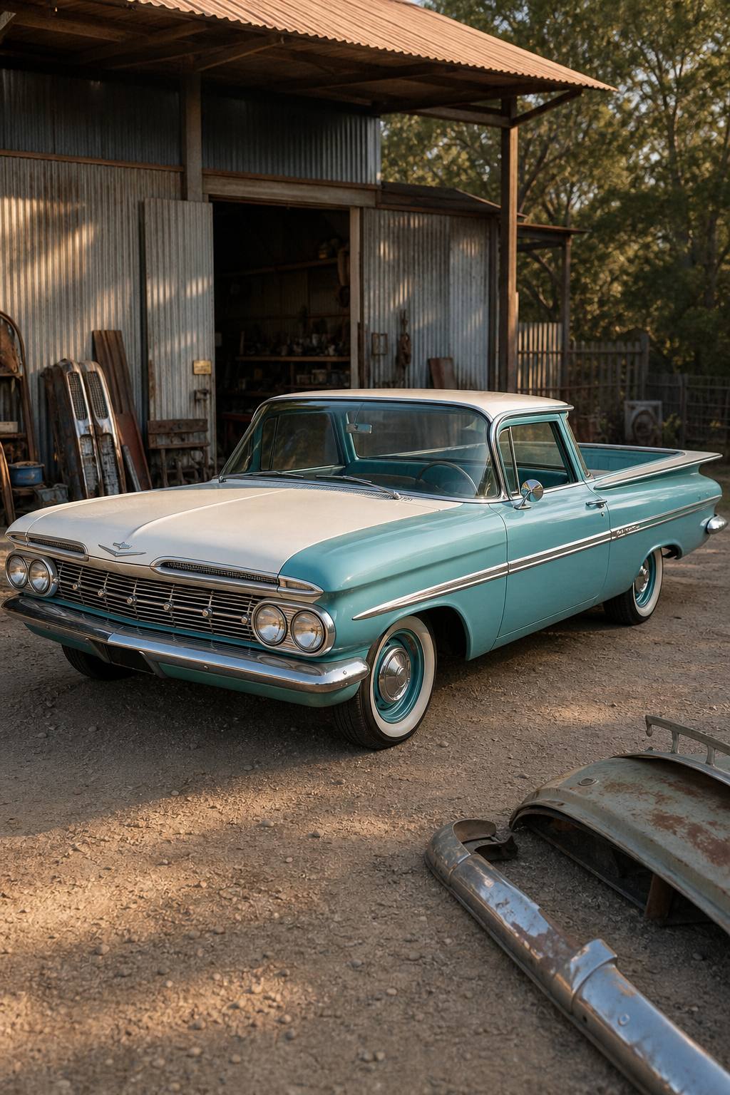 1959 Chevrolet El Camino Project Car AI restoration vision