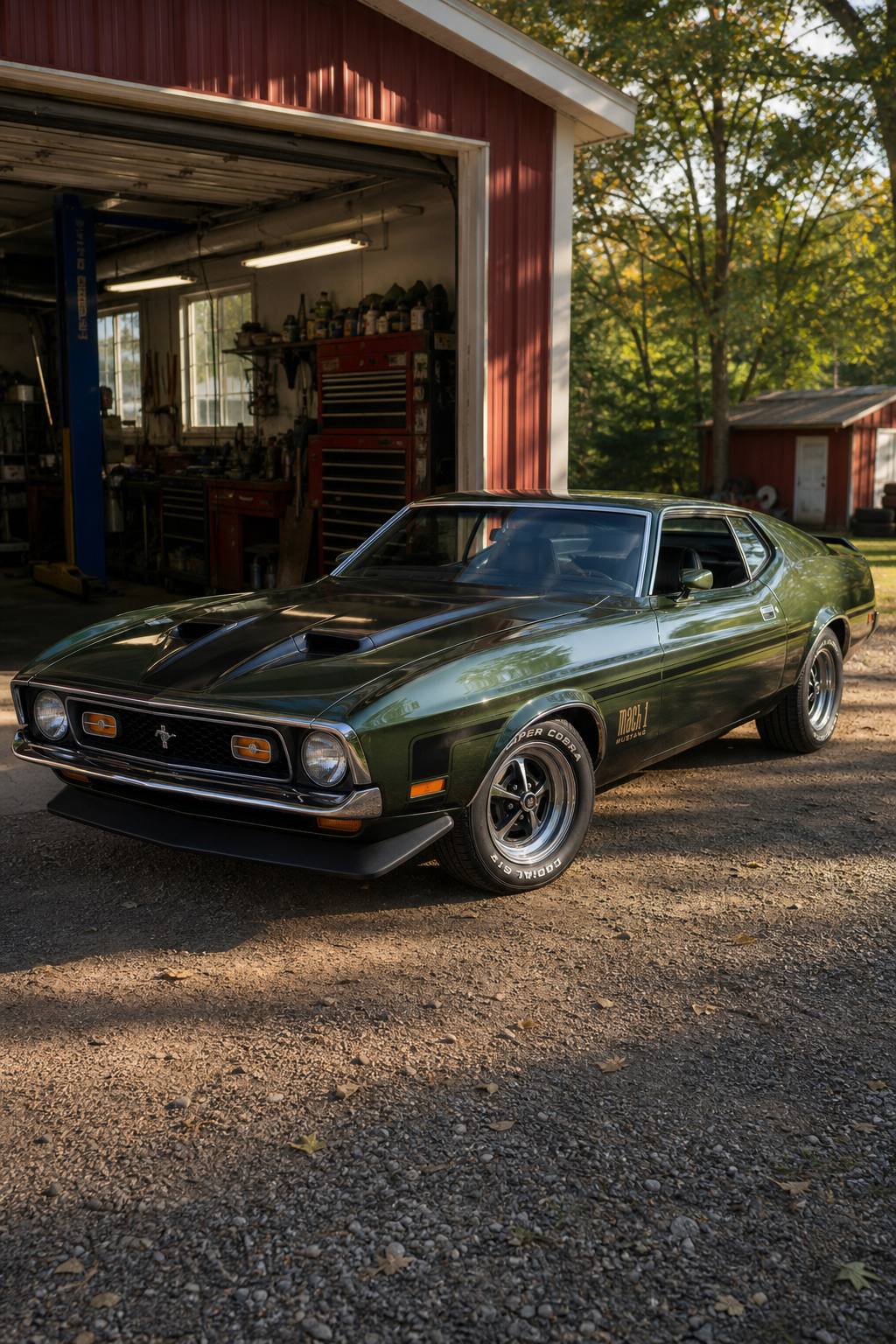 1973 Ford Mustang Mach 1 project car AI restoration vision