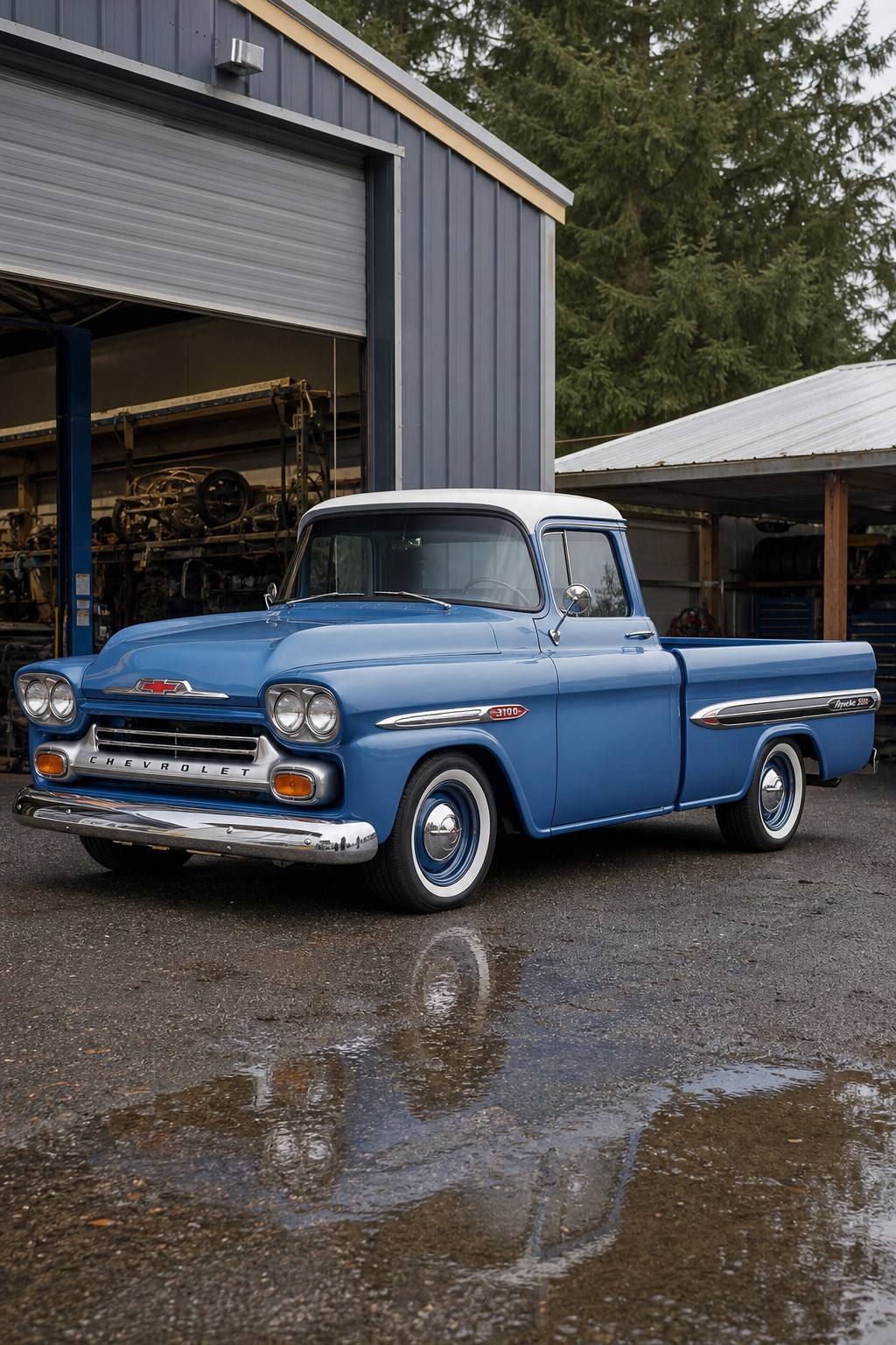 1958 Chevrolet Apache Fleetside Pickup AI restoration vision