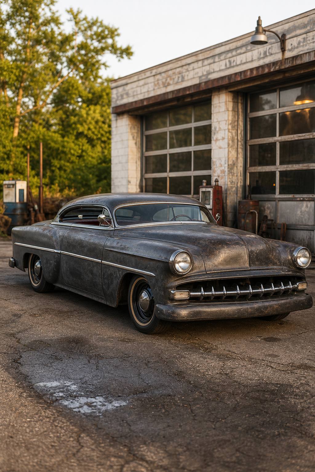 1954 Chopped Chevy Bel Air Rat Rod Project car AI restoration vision