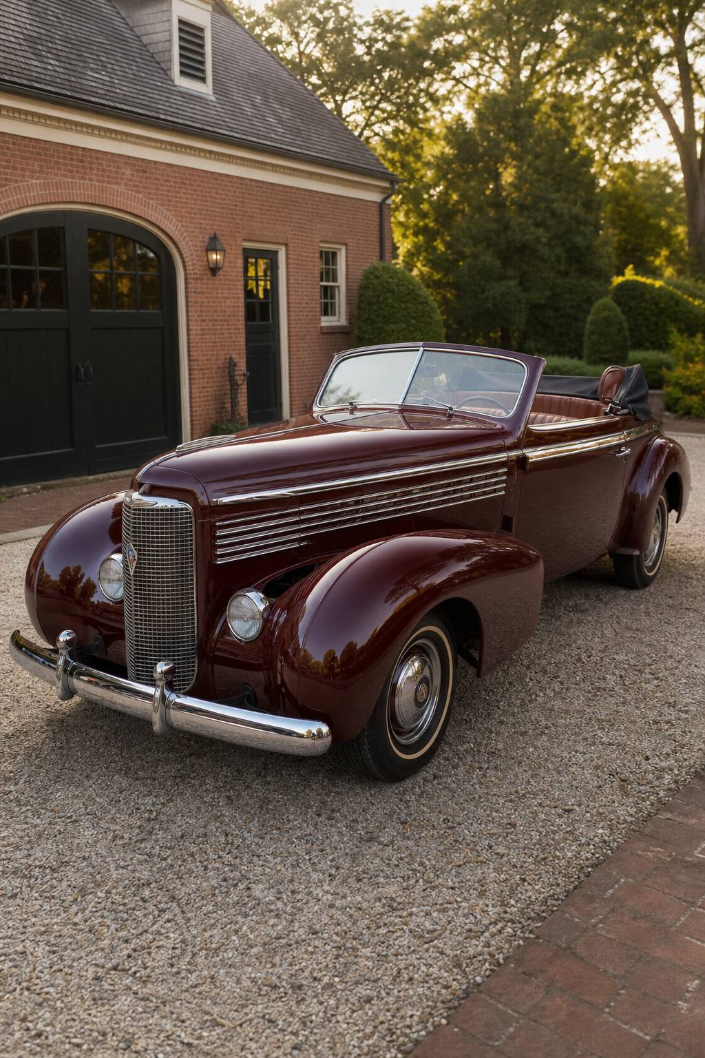 1938 Cadillac Lasalle convertible AI restoration vision