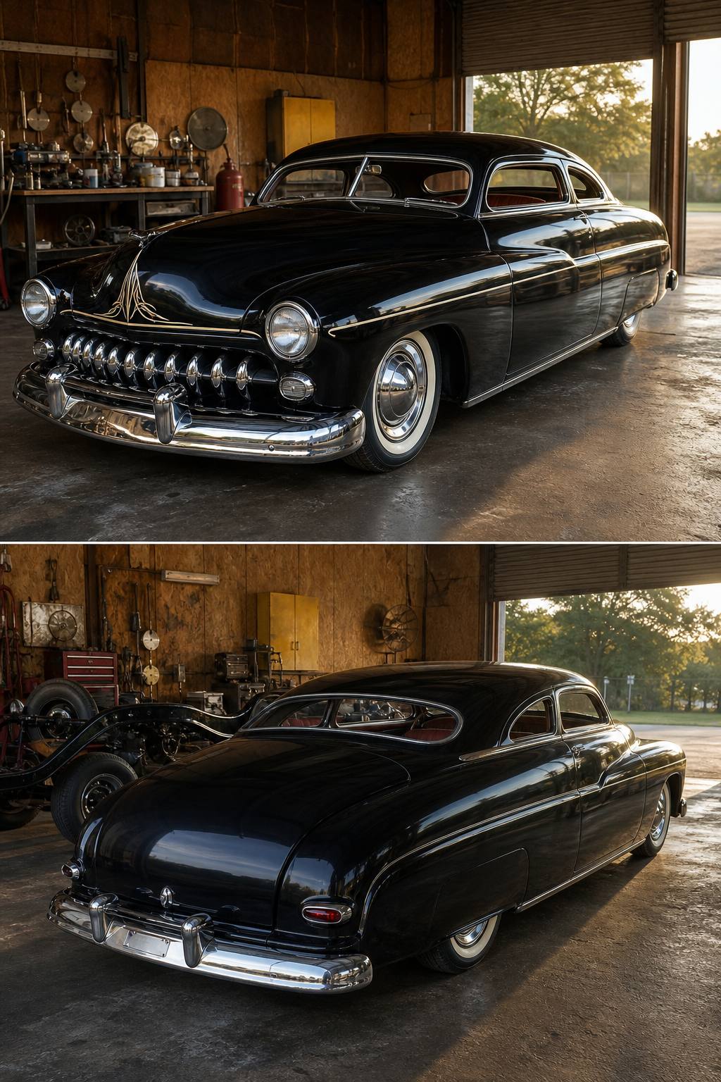 1950 Chopped Merc Roller /Extra Chassis / Parts, Flat head V-8, Clean & Clear AI restoration vision