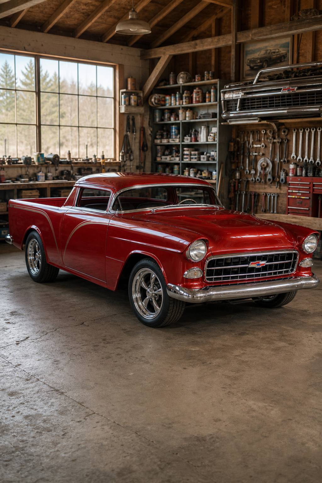 1955 Chevrolet chop top project custom AI restoration vision