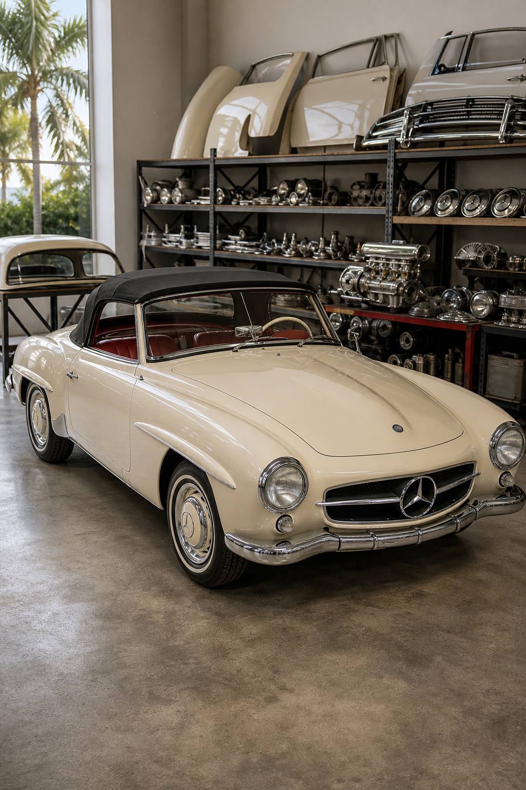 1956 Mercedes Benz 190 Series project car AI restoration vision