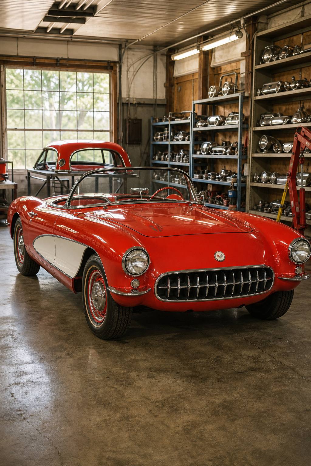 1957 Chevrolet Corvette 4 Speed Manual Project car AI restoration vision