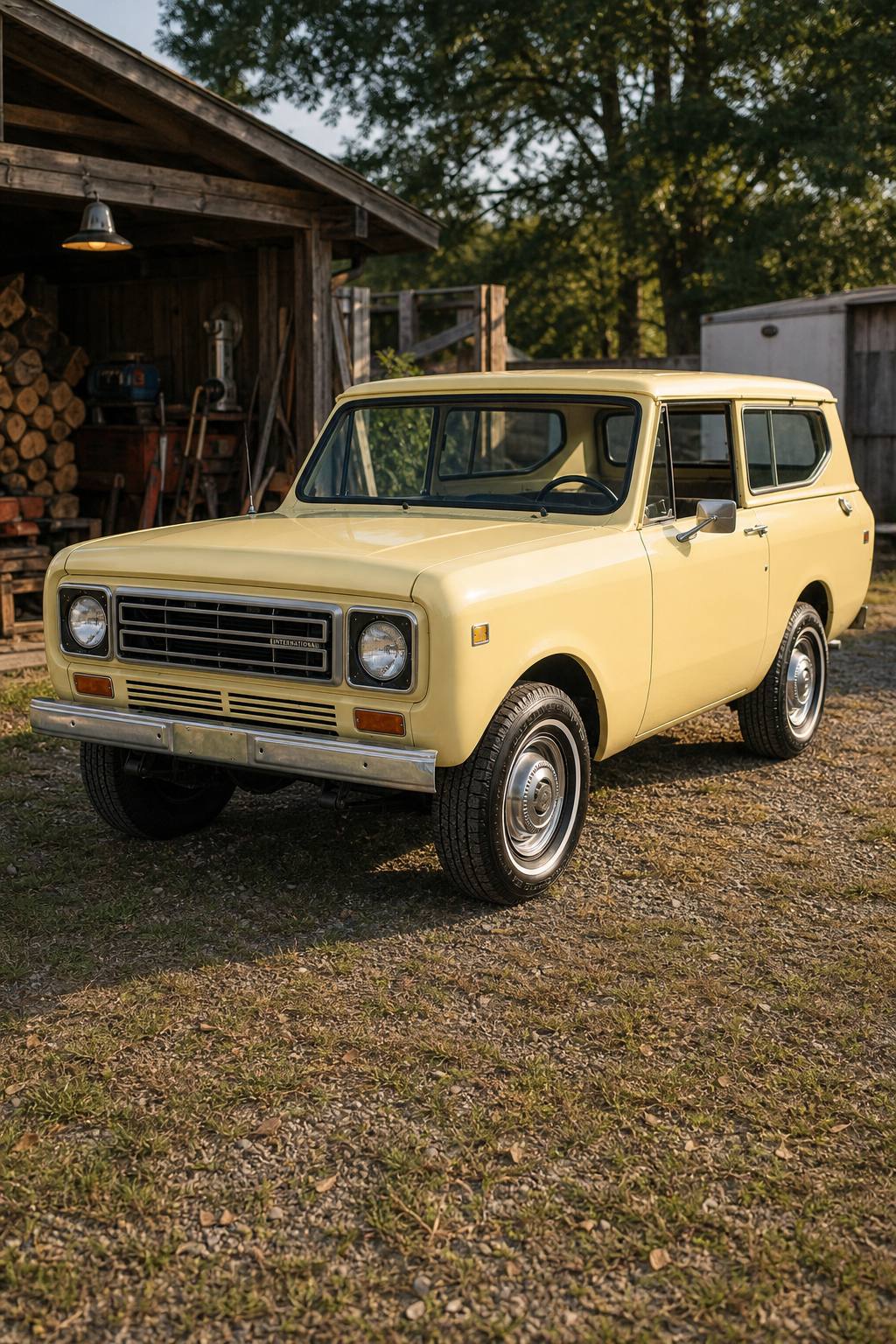 1977 International Scout Barn Find Running Project V8 4X4 AI restoration vision