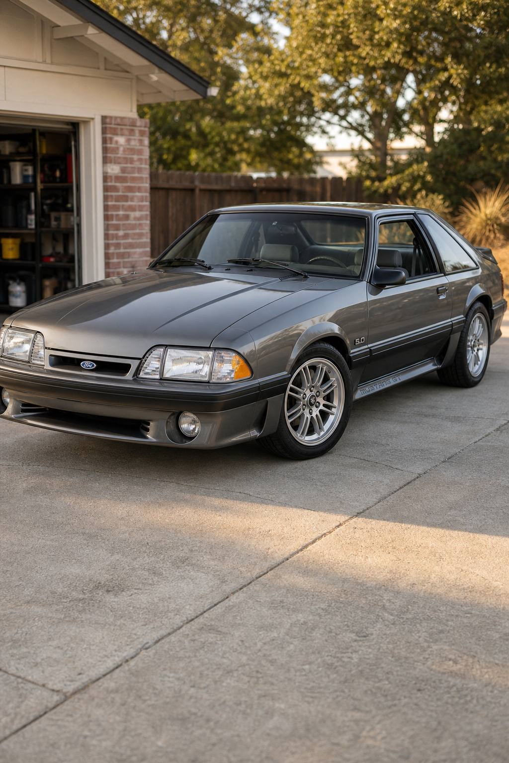 1989 Ford Mustang GT Hatchback 5.0l Roller AI restoration vision
