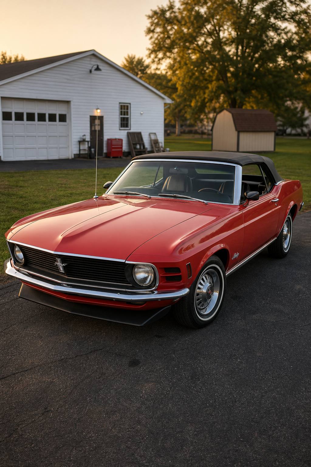1970 FORD Mustang Original 302 V8 Convertible Restoration Project Car AI restoration vision