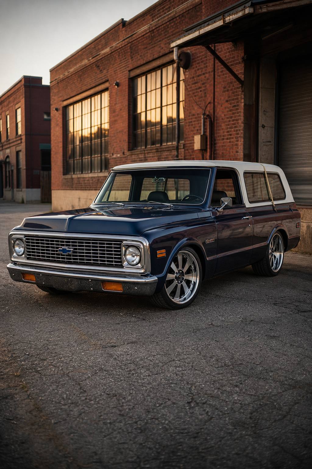 1970 Chevy K5 Blazer roller on shortened C10 chassis AI restoration vision