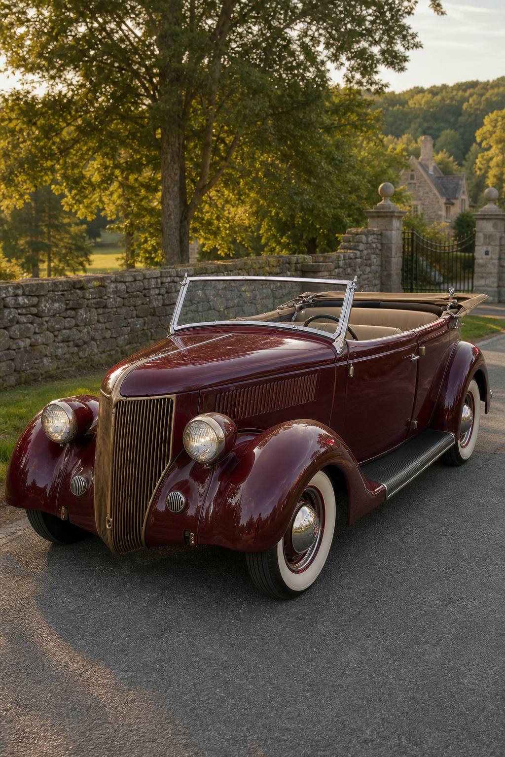 1936 Ford Deluxe Phaeton Model 68 Type 750 AI restoration vision