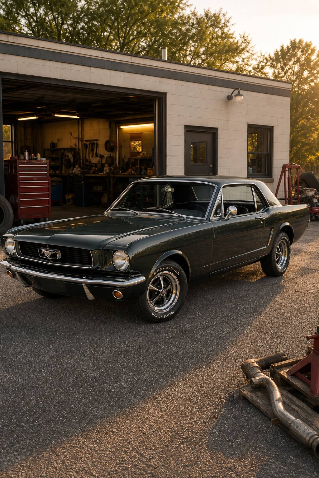 1966 Ford Mustang project, all metalwork done AI restoration vision