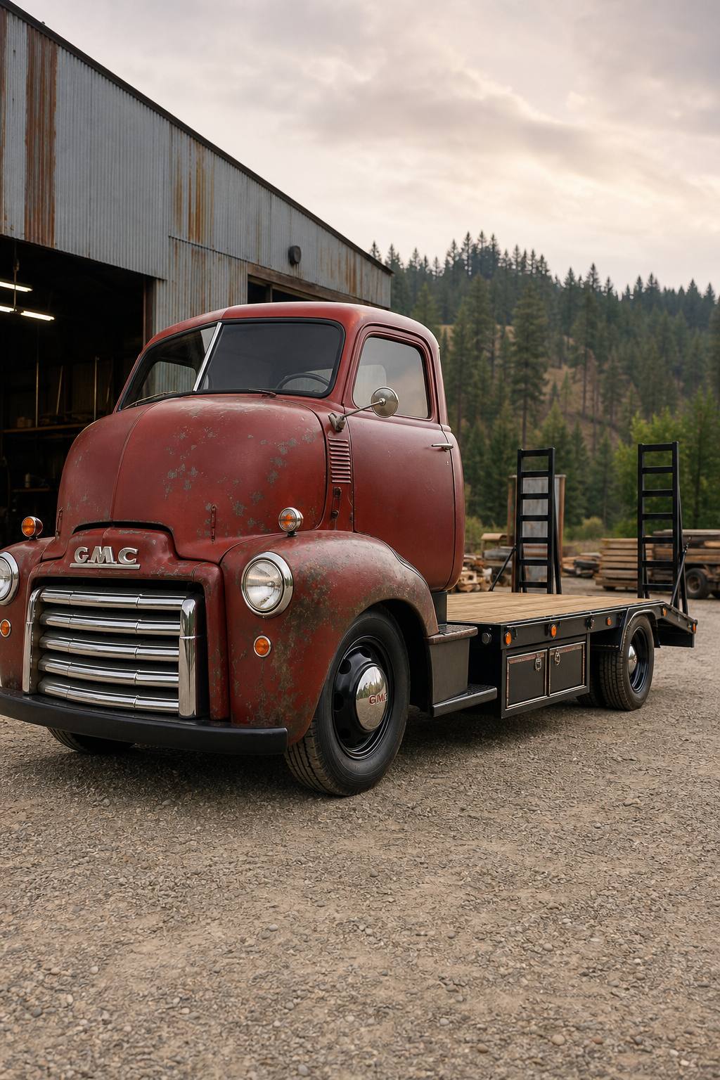 1947 GMC COE Cabover Truck Hot Rod Hauler project AI restoration vision