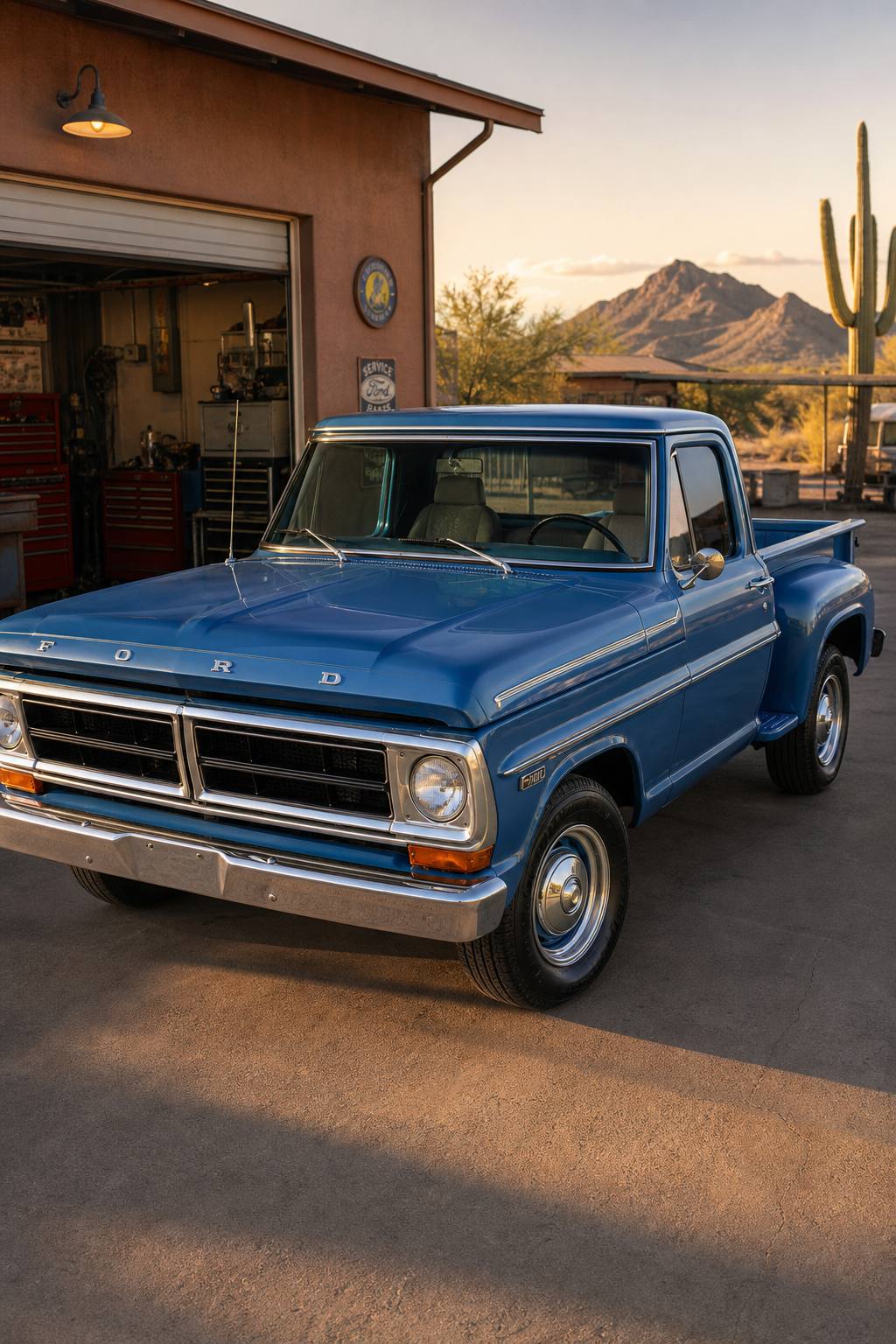 Rust free 1972 Ford F 100 project AI restoration vision
